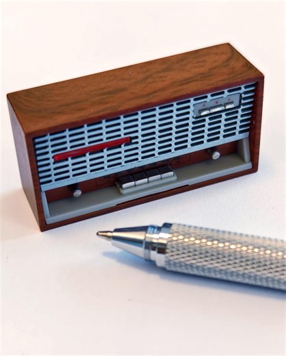 Miniature 1960s Table Top Radio Dollhouse Vintage Radio