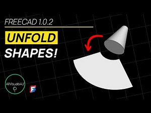 ⏱ TIMELAPSE 🤝 FreeCAD Unfold Tutorial - FreeCAD Cone - FreeCAD Mesh Workbench - FreeCAD 3D