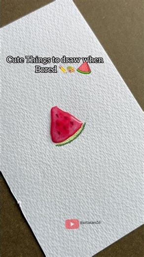Watermelon 🍉 art hack ideas for kids #shorts #art #youtubeshorts #arthacks #viral #easydrawing