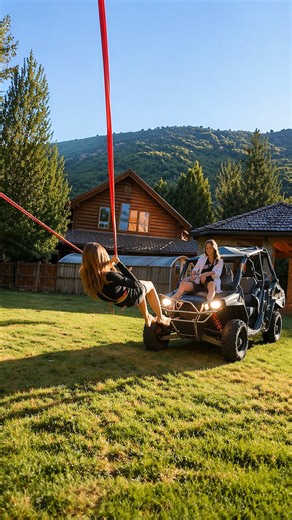 Slingshot scene shows powerful human launch