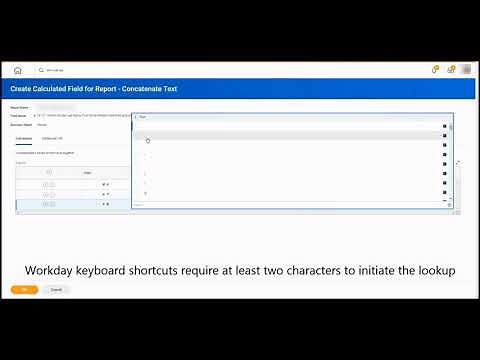 Workday Calculated Field Concatenate Text and Substring Text