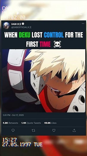 WHEN DEKU LOST CONTROL FOR THE FIRST TIME ☠️ | #animeedit #myheroacademia
