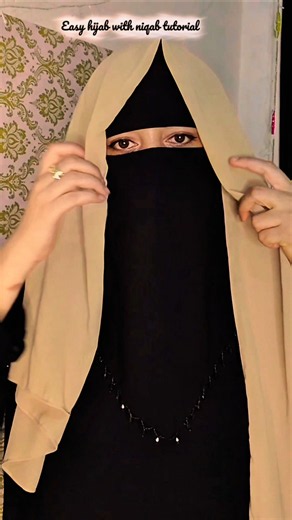 Easy Hijab tutorial with niqaab 🧕 #hijab #hijabehaya #hijabtutorial #hijabstyle