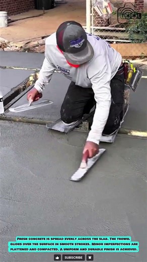 Concrete Finishing Trowel Tool: Smooth Surface Leveling and Final Texture Technique