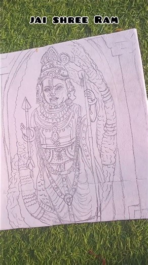 Ram lala drawing ✨️ #ram #ayodhya #rammandir #shorts #trending #sad #artist #drawing #ytshorts#viral