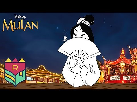 Coloring Mulan - Disney Princess Mulan Coloring Book & Pages