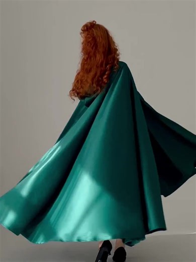 Medieval Hooded Cloak for Women, Long Satin Cape for Renaissance Fair, LARP and Cosplay Costume, Gothic Witch Robe, Fantasy Festival Outfit - Etsy