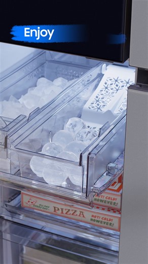 Summer is here, and it's time to chill out with the Bespoke Fridge with See-thru door! Make plenty of ice with its Dual Auto Ice Maker, which produces both cubed ice and whisky ball ice. Enjoy the refreshing taste of chilled drinks all summer long! Learn more: http://spr.ly/6180QizKA #SamsungBespoke #BespokeAI #SeeThruDoor #DualAutoIceMaker #SummerChill | Samsung