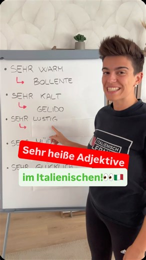 Italienisch lernen mit Francesca - Sprachschule | Und wie sagt man „sehr glücklich“ auf Italienisch?🫣 Schreib es mir in die Kommentare! 😊 Und lerne mit mir typische Adjektive, die im... | Instagram