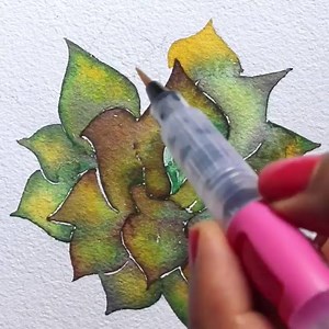 The incredible @surelysimpleblog using our water brushes in her beautiful work | Art-n-Fly