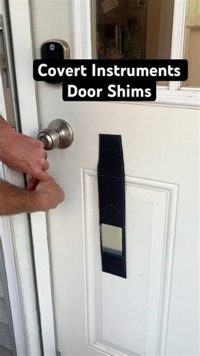 Door Shims by Covert Instruments Demo. #lockpicking #covertinstruments #covertentry #locksport #edc