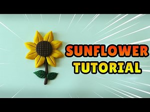 🔴 DIY How to make a SUNFLOWER - Easy Polymer Clay and Fondant Cakes Tutorial