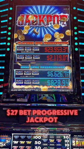 Progressive Jackpot on Black Double Diamond Platinum Spins🔥 #casino #jackpot #slotplay #slots