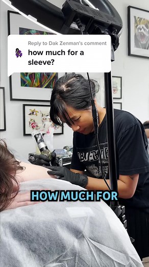 Replying to @Dak Zenman Without you telling us what is going on the sleeve we can't give an answer #sleevetattoo #tattooshop #tattooartists #tattootiktoks #tattooquestions #tattooideas #sleevetattoos