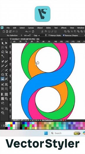 Create Infinity Logo Design Using VectorStyler