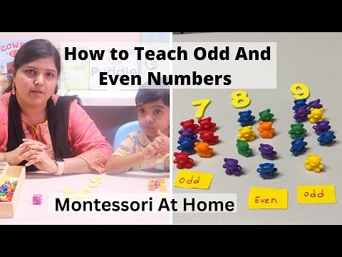Odd and Even Numbers for kids | How to teach odd and even Montessori way | Montesssori at home