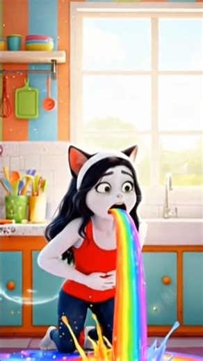 Ai Funny Cat Vomits #ai #aivideo #aiart #aishorts #cartoon #emotional #cat #cats #catshorts #shorts