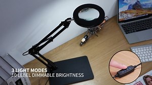 Watch Desktop Magnifying Lamp,72 LED Magnifying Glass with Light on Amazon Live