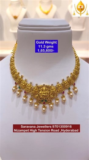 Bangaru Rani on Instagram: "Lightweight Gold Necklace 😍"