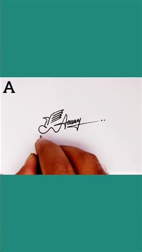 Creative Signature of Alphabet 'A' ✍️✨