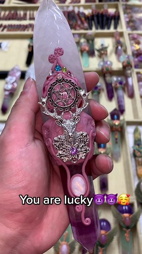 Do you know? If you have this wand, you will be lucky.😈😈😎😎♥️♥️#crystal #crystals #crystalhealing #pyf #fyp #crystalshop #carving #crystalwand #crystalwands #magicstick #energystick#wand#crystaltok🔮 #Magic