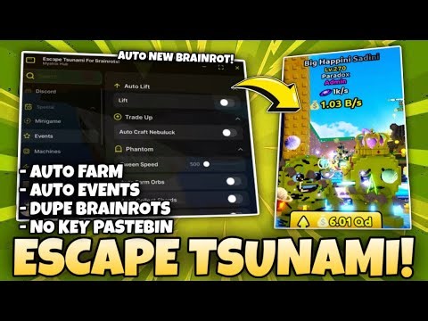Escape Tsunami Script - Mystrix Hub NO KEY | AUTO POPCORN, AUTO EVENT, AUTO FARM, NO LAG & MORE!