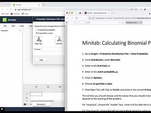Minitab: Calculating Binomial Probability