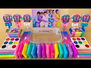 BTS K-POP Slime | Mixing Makeup,Eyeshadow,Glitter,Clay Into Slime🎀Satisfying Slime Video #ASMR