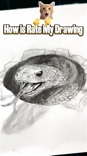 Hyper Realistic Snake Drawing 🐍 | 3D Illusion Art #shorts