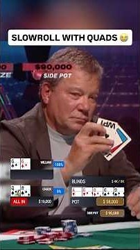 CAPTAIN KIRK Plays POKER 🧑‍🚀🃏 #poker #casino #pokerhands