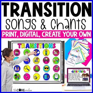 Classroom Transitions Activities: Transition Cards, Songs & Transition Slides