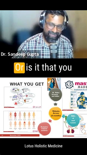 Feeling overwhelmed by mast cell activation syndrome? Overwhelm and confusion can paralyse us from moving forward. The Mast Cells Made Simple course may assist in many possible ways - I explain these possibilities in this clip. Join Dr Olivia Lesslar and I in unraveling the mystery of mast cell activation. Find out the key steps to recovering from this syndrome and how you can implement them. | Dr. Sandeep Gupta
