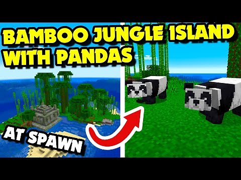 Bamboo Jungle Island WITH PANDAS At Spawn Seed (Minecraft Seed Showcase)