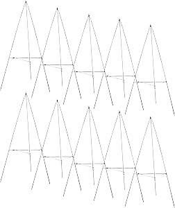 Ashland 30” Metal Floral Easel - Durable and Collapsible Wreath and Flower Arrangement Stand - Bulk 10 Pack