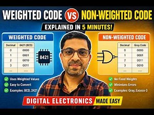 Weighted Code vs Non-Weighted Code Explained in 5 Minutes | Digital Electronics Made Easy