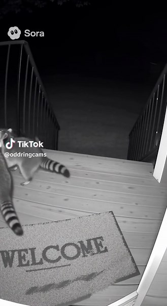 Raccoons Steal Package Caught on Doorbell Camera