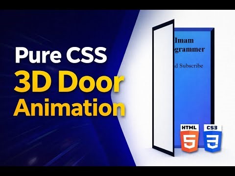 CSS Door Opening Animation | Pure HTML CSS 3D Transform Effect