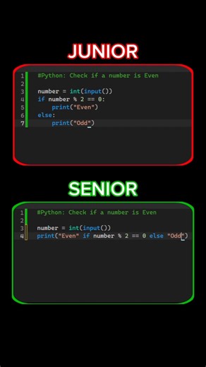Junior vs senior python🐍 | #python #coding #programming