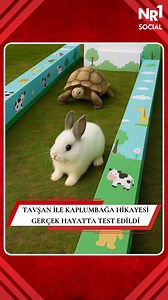 'Tavşan ile Kaplumbağa' Hikayesi 🐰🐢 Gerçek Hayatta Test Edildi #rabbit #turtle | Number1 FM