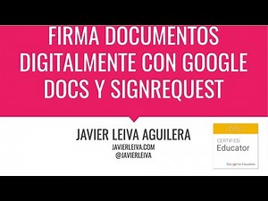 Firma documentos digitalmente con Google Docs y SignRequest