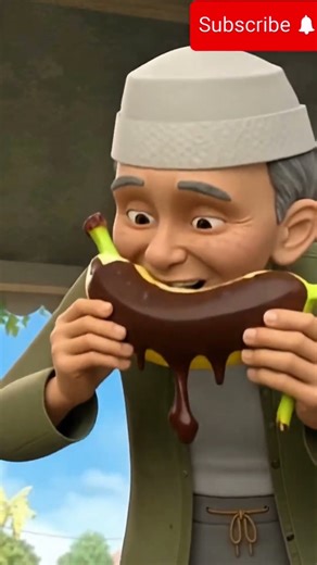 Atok makan pisang coklat #upinipin #upinipinselamanya #viral #cartoon