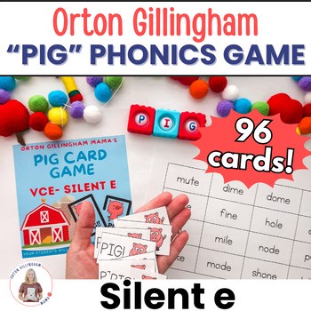 PIG! Silent e Vce – Small Group Orton Reading Game & Phonics Decoding Activities