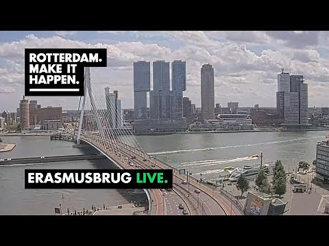 Live Stream - Erasmusbrug, Kop van Zuid, Cruise Terminal Rotterdam