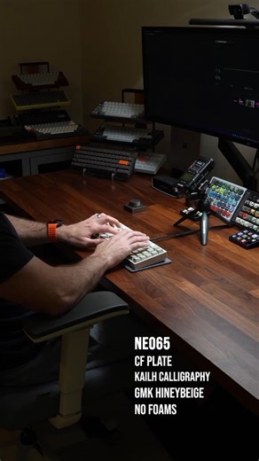 Dad on Instagram: "@kailhofficial Calligraphy linears 🔊 Hype is real. These are good. Go get these. Available over at @unikeyboardsofficial. Use code "Keyboard_Dad" for 7%. Specs: Neo65 from @ne0_kb CF Plate Calligraphy linears from @kaillofficial GMK Hineybeige No foams Felt @keebmat #calligraphy #kailh #soundtest #unikeys #calligraphyswitches"