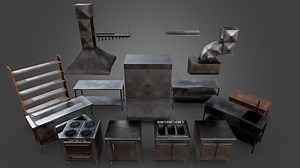 Restaurant Kitchen Set - Part 2 - 3D model by soidev
