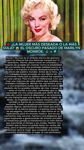 🔴 ¿Quién era realmente Marilyn Monroe? 💎 La triste e inspiradora vida de la ambición rubia.
