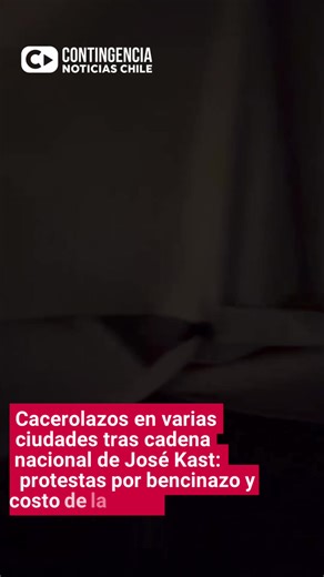 Se registran cacerolazos en distintas ciudades del país tras la cadena nacional del Presidente José Antonio Kast, en medio del descontento por el alza del costo de la vida y el reciente aumento en los combustibles. Las manifestaciones se han desarrollado durante la noche en diversos sectores, donde vecinos han hecho sonar ollas y utensilios como forma de protesta, apuntando principalmente al denominado “bencinazo” y su impacto en el bolsillo de las familias. El alza en los combustibles —informad