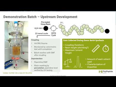 From 10 grams to several hundred - A case study in peptide GMP process development
