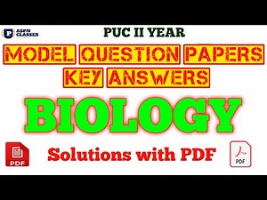 2nd PU BIOLOGY MODLE QUESTION PAPER ANSWERS 2021 | BIOLOGY MQP 1 , 2, 3 ANWSER