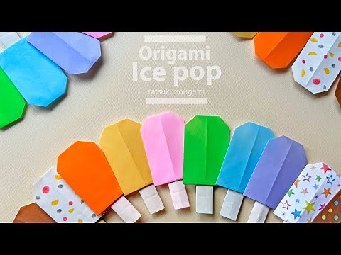 [Summer Origami] How to Fold Ice Pop with Paper / Tatsukuri